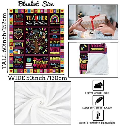 Domgoge Teacher Gifts Men, Soft Cozy Best Teacher Blanket Throw - Image 3