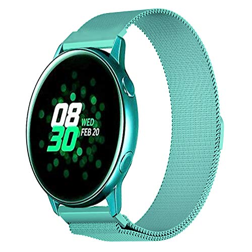 Image of ACM Watch Strap Magnetic Loop 22mm compatible with Noise Colorfit Ultra 2 Smartwatch Luxury Metal Chain Band Turquoise