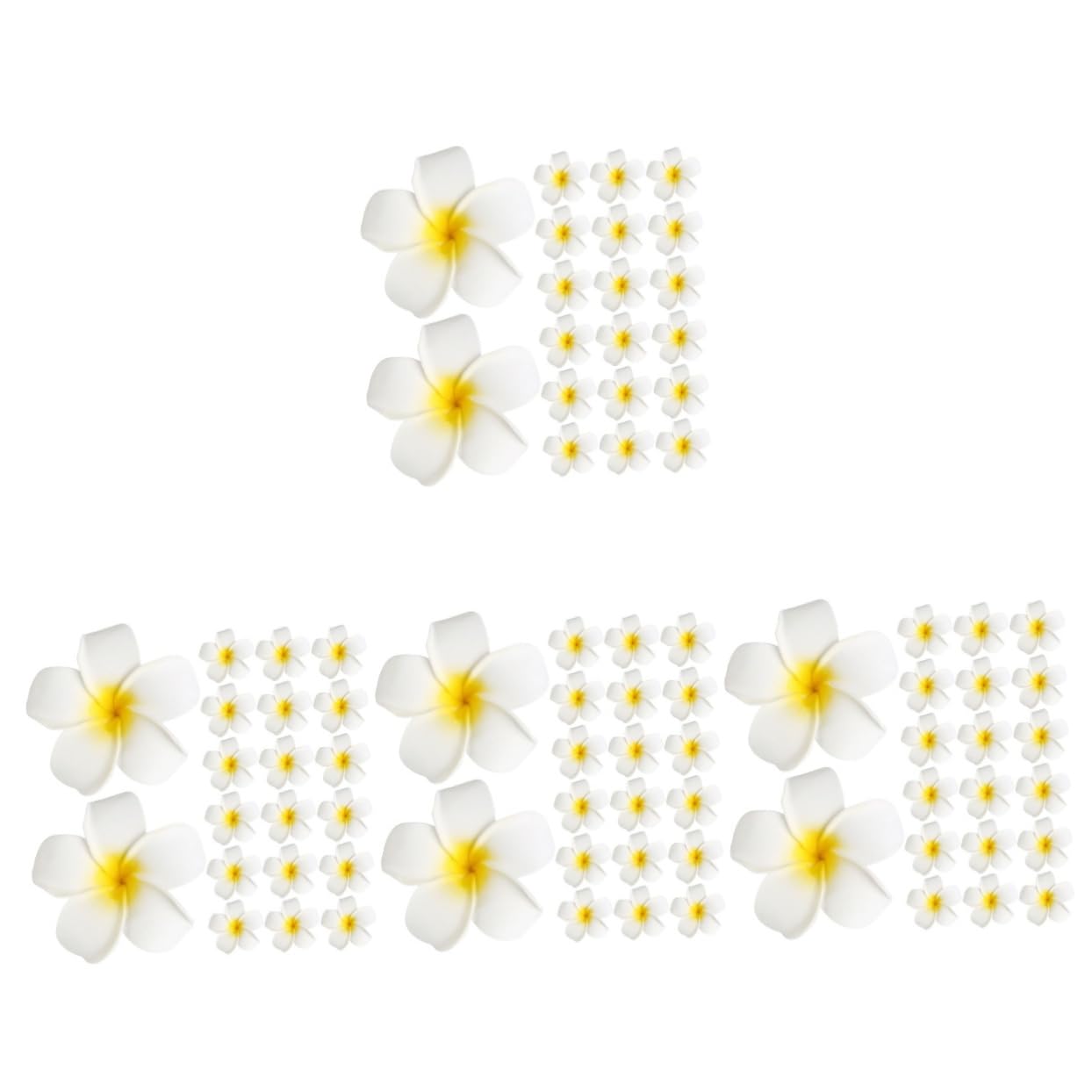 Didiseaon 96 Piezas Plumeria Rubra Broches Horquillas De Flores Pinzas Para Peinar El Cabello Pinza De Pelo Hawaiana Pasadores De Pelo De Flores Accesorios Para El Cabello De Novia