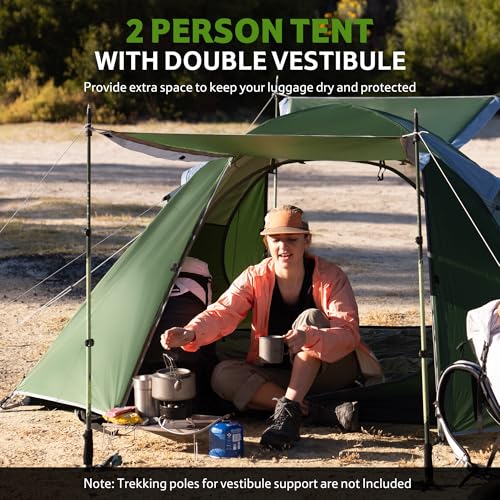 Image of Naturehike Bleik-B 2 Person 3 Person Tent, Lightweight Backpacking Tents for Camping, Double Layer Waterproof Camping Tent