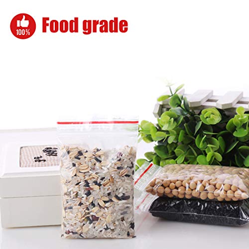 Plastic Poly Zipper Bags, 3 Sizes Assorted Resealable Zipper Bags (2.4 x 3.5/3.5 x 5/4 x6 inch), 500pcs Clear Poly Zipper Bags 2 Mil Resealable Ziplock Storage Plastic Bag for Jewelry, Crafts - Thumbnail 5