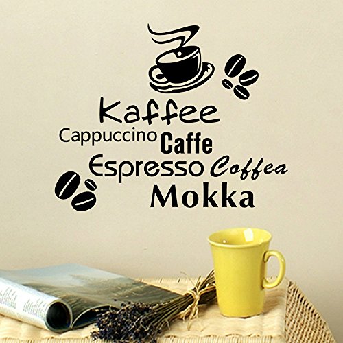 Stonges Adesivi murali tazze caffè Kaffee Caffe