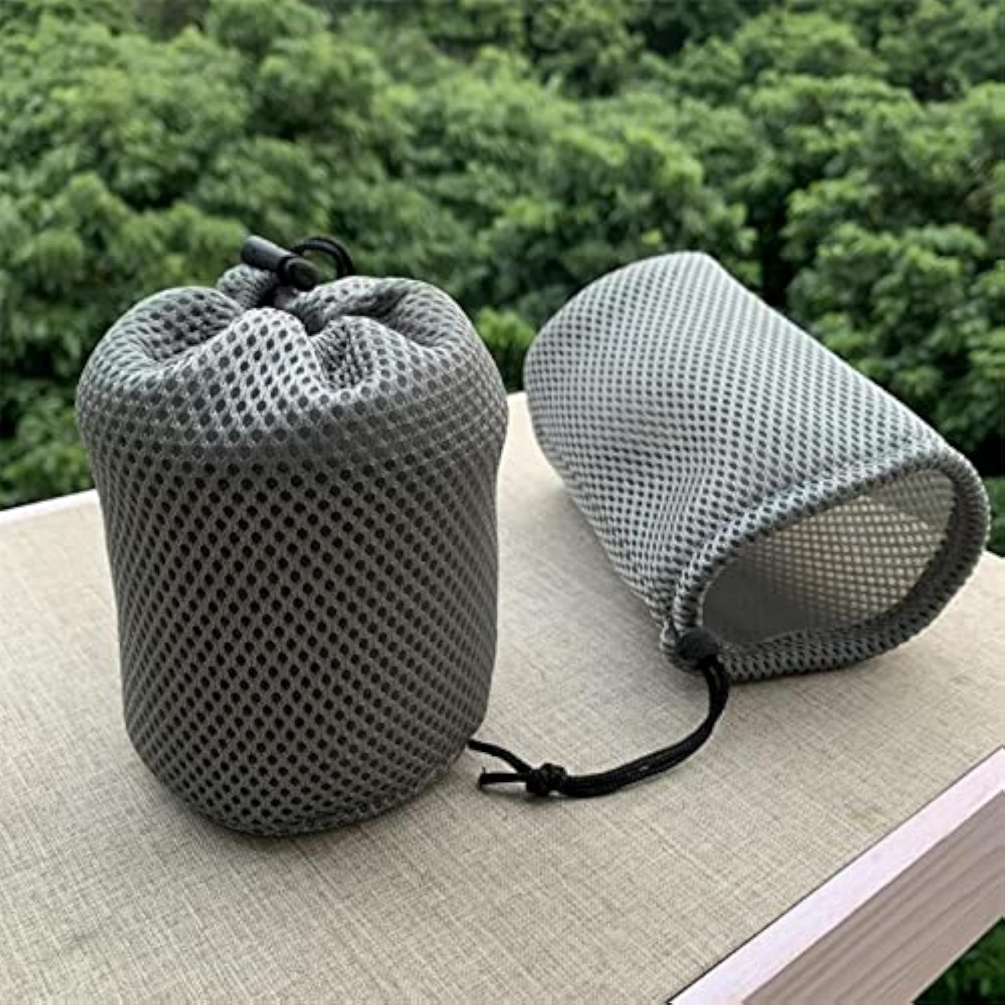 Mesh Drawstring Bag Stuff Storage Sack Organizer Pouch for Hiking