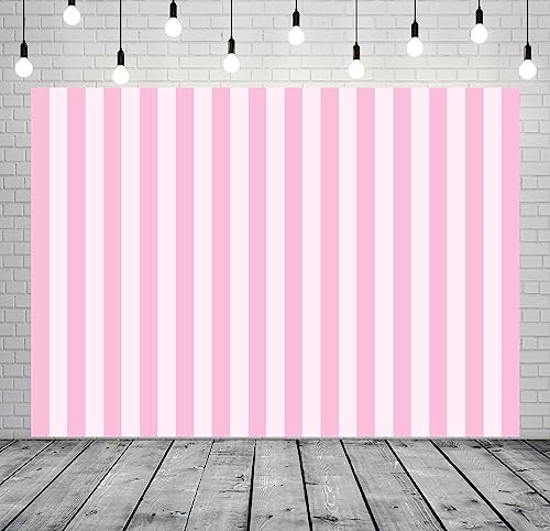 Fondo Fotográfico Tela 8x8ft Rayas Rosado y Blanco miniatura 1
