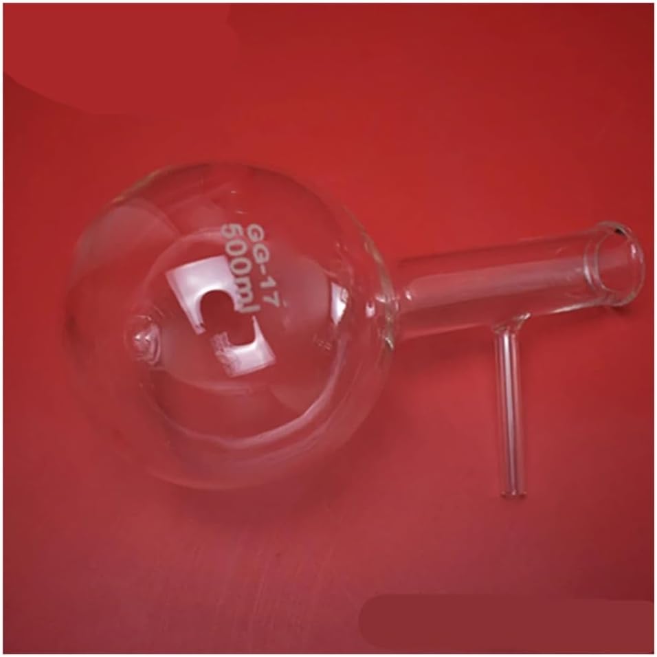 Glassware Labware Glass Distillation Flask Lab Boiling With Side Laboratory 60ml 100ml 150ml 250ml 500ml 1000ml(500ml)