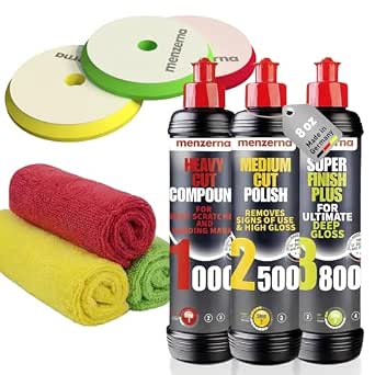 Menzerna 3-Step Polishing Set 8 oz HCC1000, MCC2500 & SFP3800