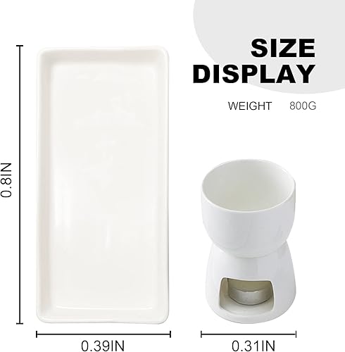 Miniatura 6 de Calentador de mantequilla de cerámica estilo italiano, juego de calentador de mantequilla derretido para queso, chocolate, mantequilla y caramelo