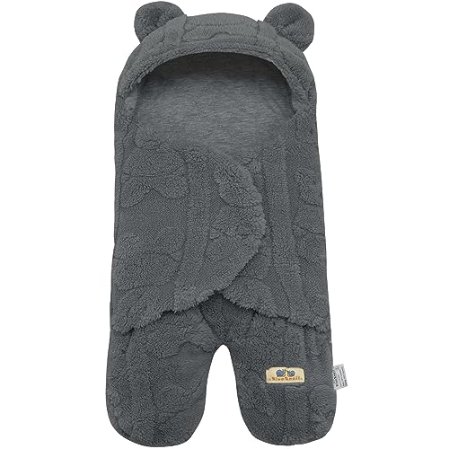 Image of BlueSnail Comfortable Swaddling Blanket,Breathable and Soft Newborn Receiving Blanket (Grey Bear)