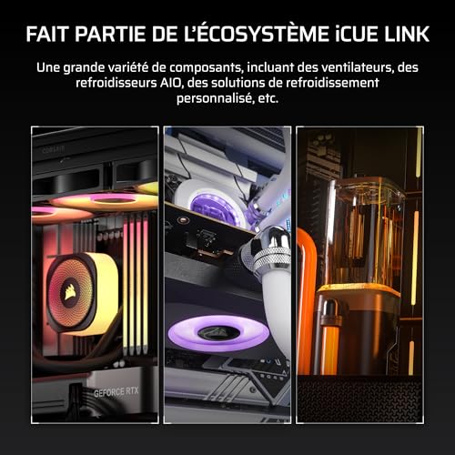 CORSAIR iCUE Link XD6 RGB Elite PumpReservoir – Pompe FlowDrive Max Capteur de Température Intégré 22 LEDs RGB Adressables Réservoir 440ml en Nylon – - vue 8