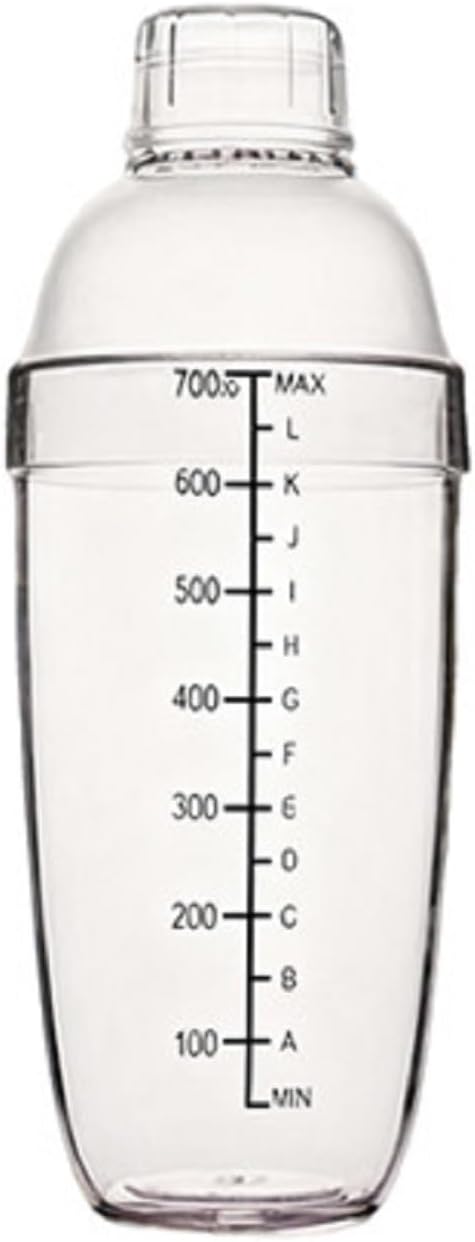 Bestac Bartender Shaker for Cocktails & Bubble Tea - Multi-Purpose Mixing Cup, Clear Plastic (Regular size, ounce, 24)