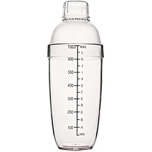 Bestac Bartender Shaker for Cocktails & Bubble Tea - Multi-Purpose Mixing Cup, Clear Plastic Regular size, ounce, 24