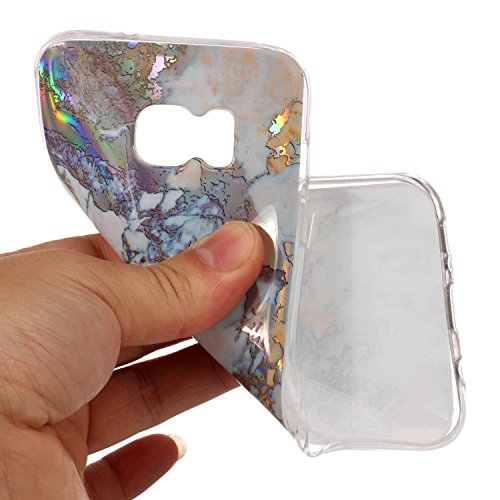 Damondy Galaxy S7 Edge Case,3D Shiny Marble Glitter Ultra Thin Slim Back Skin Full Body Protective Soft Tpu Rubber Bumper Case Phone Cover For Samsung Galaxy S7 Edge-Gold #TOP5