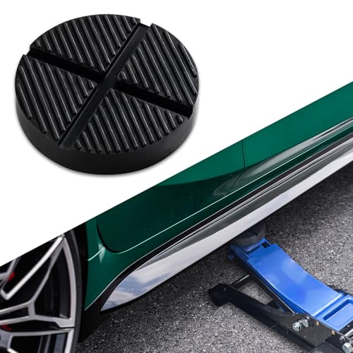 Image of Floor Jack Rubber Pad, Cross Beam Jack Adapter, Upgrade Sturdy Rubber Lift Jack Pucks, Universal Jack Adapter Pinch Weld Side Frame Rail Protector Puck /Pad for Your Car, SUV and Vehicles