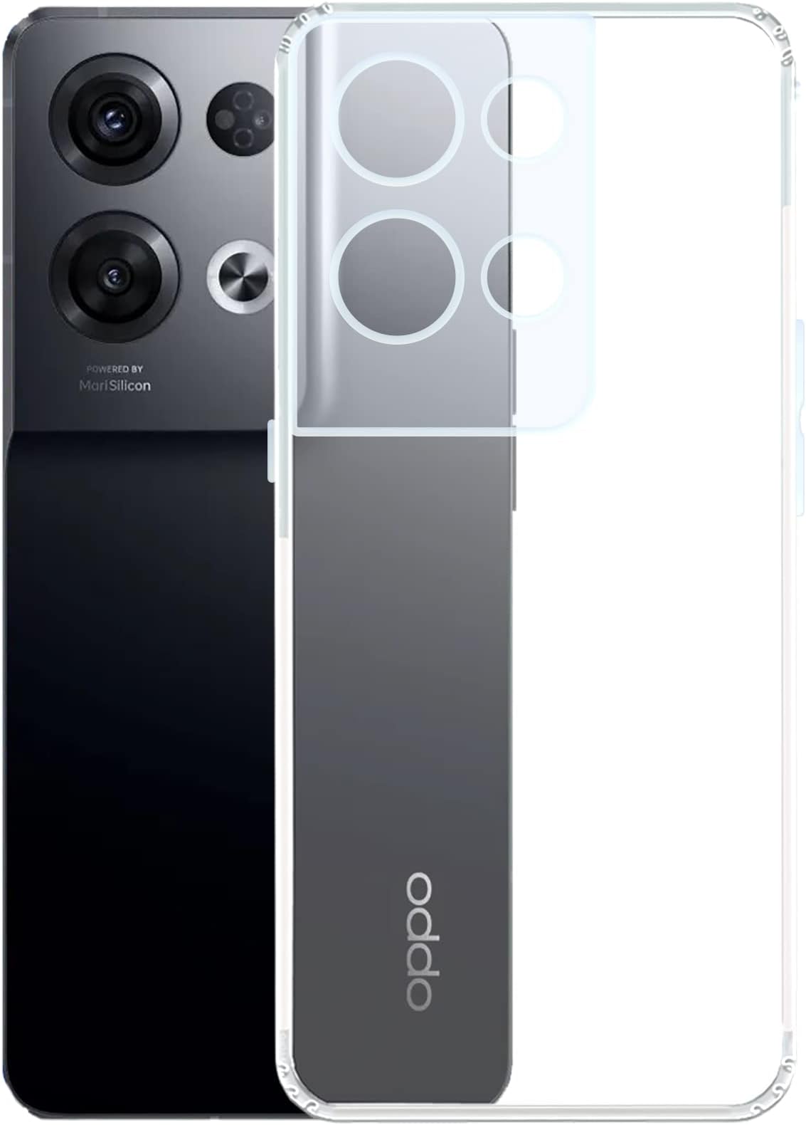 YOFO Back Cover for Oppo Reno 8 Pro (5G) (Silicone|Transparent|Camera Protection)