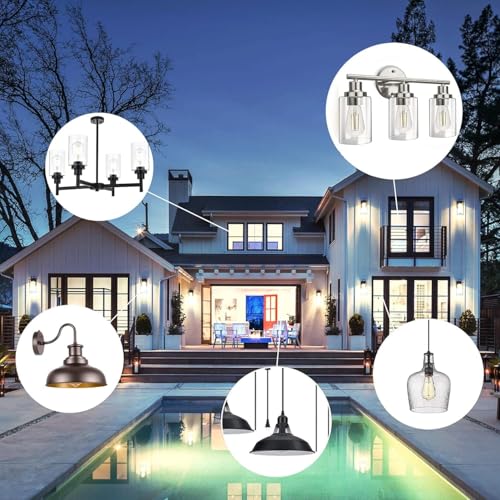 Image of TJOY 4 Pack E26 Base Vintage LED Edison Light Bulbs, 60W Equivalent Dimmable, 4000K Natural White, 8W ST58 LED Filament Bulbs, 800Lumens, CRI80+, Antique Glass Style for Home, Bedroom, Farmhouse