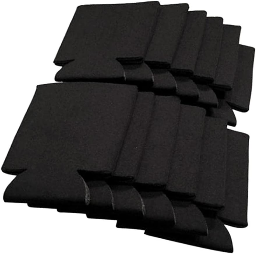 60 Pieces Black Beer Can Cooler Sleeves, Neoprene Insulated Coozies for Cans, BBQ Outdoor Party Drink Holder, Slim Reusable Bottle Cover