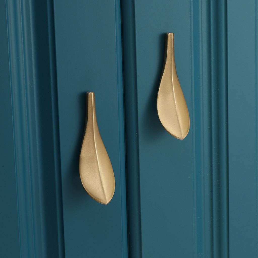 Bouton porte meuble nordique feuille d'or 32 mm pour sublimer votre cuisine
