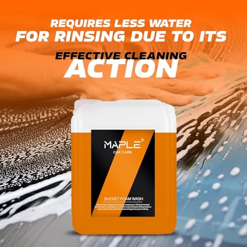 Image of Maple Car Care Bucket Foam Wash Shampoo for Car 20L (5 x 4L Packs) | High Foaming, pH Neutral Car Shampoo| Ceramic Coating Safe Car Wash Shampoo | Deep Clean, Shine & Dirt Removal