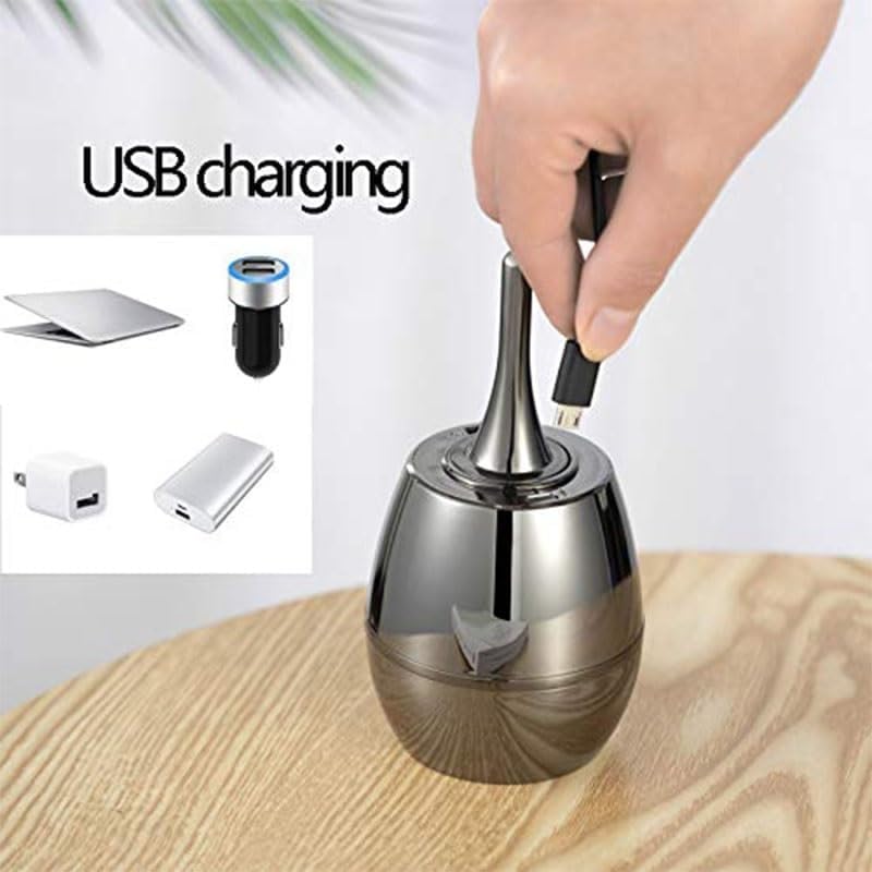Desktop Kerosene Soft Flame Match Lighter, Oil-Electric 2 in 1, Kerosene Refillable, for Father, Husband(Black)
