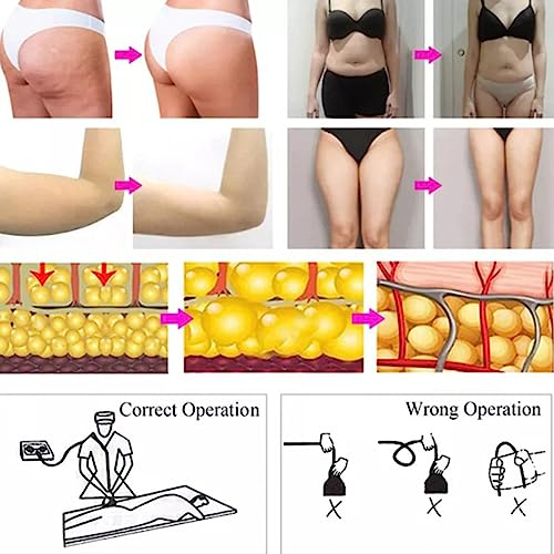 Quemador de grasa vibratorio, dispositivo muscular profesional adelgazante con 5 cabezales de masaje para una reducción eficaz de la grasa y contorno corporal