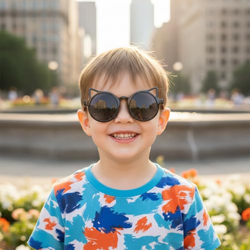 Image of SYGA Kids Goggles, Modern Stylish Eyewears for Boy's and Girls, Triangle Corner Style, Suitable for Age 3-8 Years
