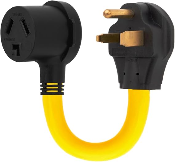 Nema 6-50P to 10-30R Power Adapter Cord, 50A Welder Male to 30A Dryer Female Adapter, STW 10AWG Length 1Foot