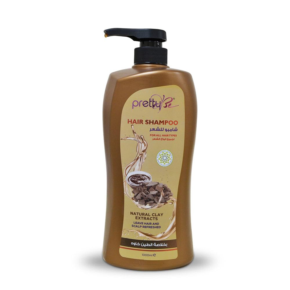 pretty Be Natural Clay Extracts Hair Shampoo, For All Hair Types, 1000ML