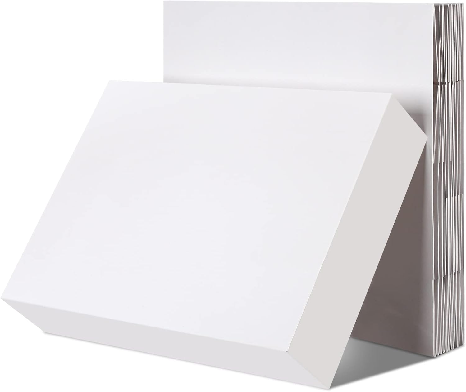 Tudomro 10 Pack 19 x 14 x 4 Inch Cake Box, Cardboard Cake Boxes, Large Rectangle Boxes, Kraft Non Window Bakery Pastry supplies(White)