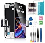 for iPhone XR Screen Replacement 6.1 Inch Black, MrR.OMW 3D Touch LCD FHD Display Digitizer Frame Assembly for A1984, A2105, A2106, A2108 with Repair Tools Kit