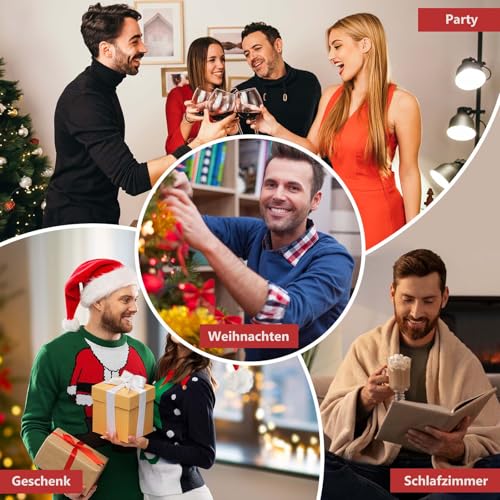 LOFIR Haussocken Hausschuhe Socken für Herren: Winter Warme Kuschelsocken für Männer Weihnachtssocken Stoppersocken Dicke Hüttensocken ABS mit Noppen Flauschige Wintersocken Blau 1 Paar 43-46