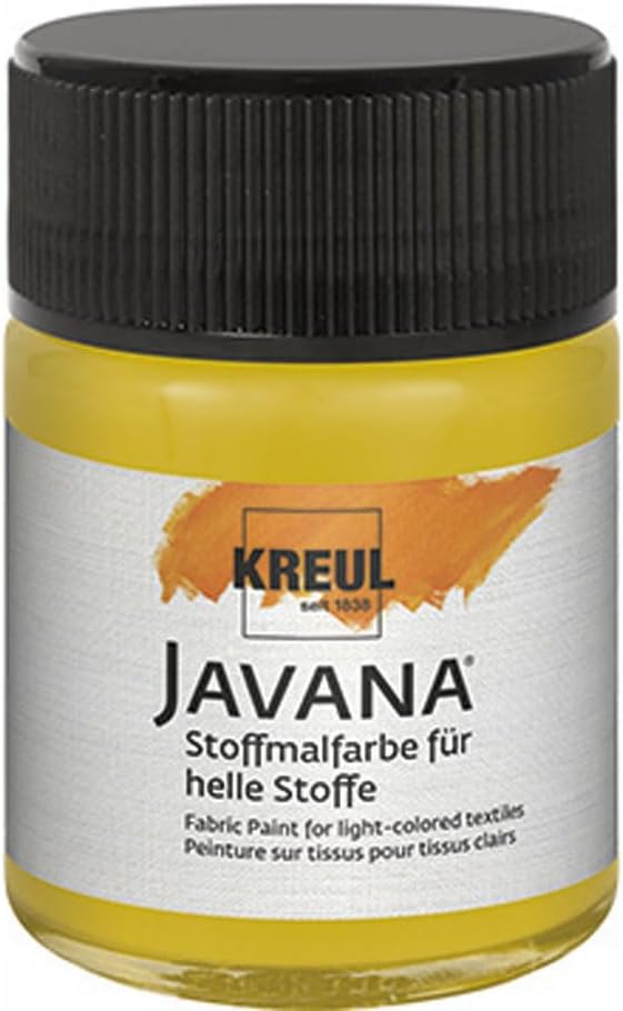 KREUL 91902 - Translucent Ochre Textile Paint 50 ml JAVANA TEX