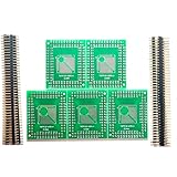 5PCS QFP/TQFP/LQFP 32/QFP44/QFP48 /QFP64/QFP1000 Pin to DIP Pin Board Adapter to DIP PCB Proto Converter Socket 0.5/0.8MM for with Xgecu T48 T76 RT80H Chip Prorammer IC Socket