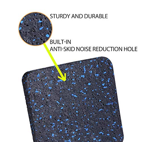 (4pcs) - Esteira de esteira bestxD, tapete de equipamento de exercicio com borracha de alta densidad