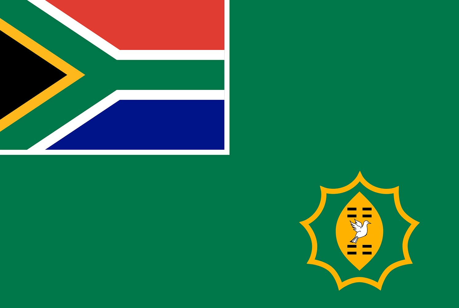Drapeau XL South African Military Veterans pavillon officiel tissu premium