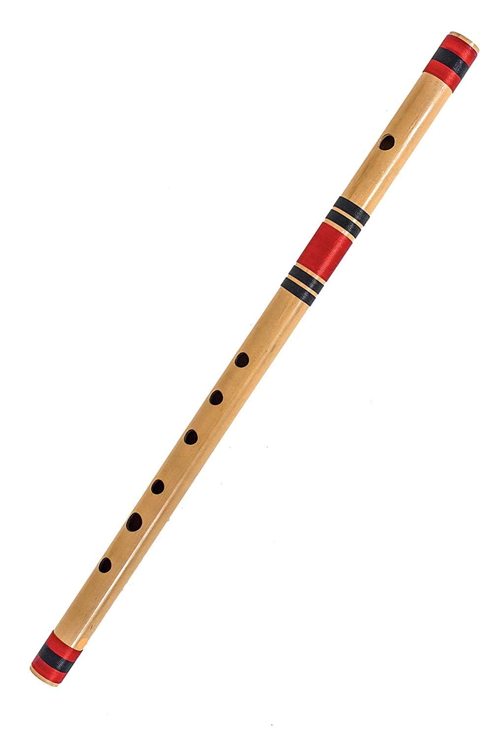 MUSTANG Professional G Scale Right Handed Bamboo Bansuri Musical Instrument 19 inch With Carrying Cover