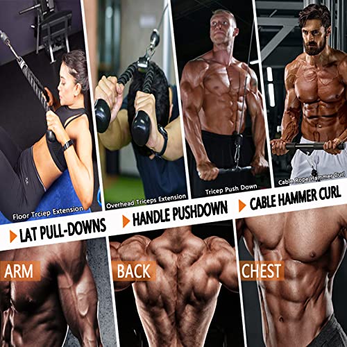 Favuit Cable Pulley System Home Gym, LAT Pull Down Weight Cable Pulley System DIY Home Gym Fitness Cable Machine Attachment for Gym LAT Pull Down Biceps Curl Tricep Arm Workouts - Image 7