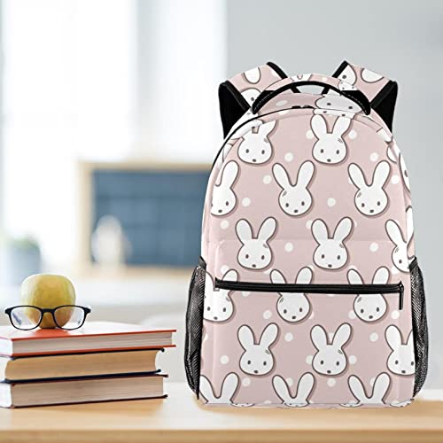 Sac à dos imprimé lapin et pois compartimenté avec porte-bouteille - 6
