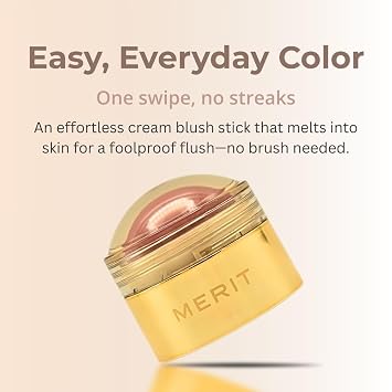 MERIT Flush Balm Cream Blush Archival Cool Mauve | Hydrating Radiant Cheek & Lip Tint Stick with Vitamin E | Lightweight, Buildable, Vegan & Cruelty-Free Blush