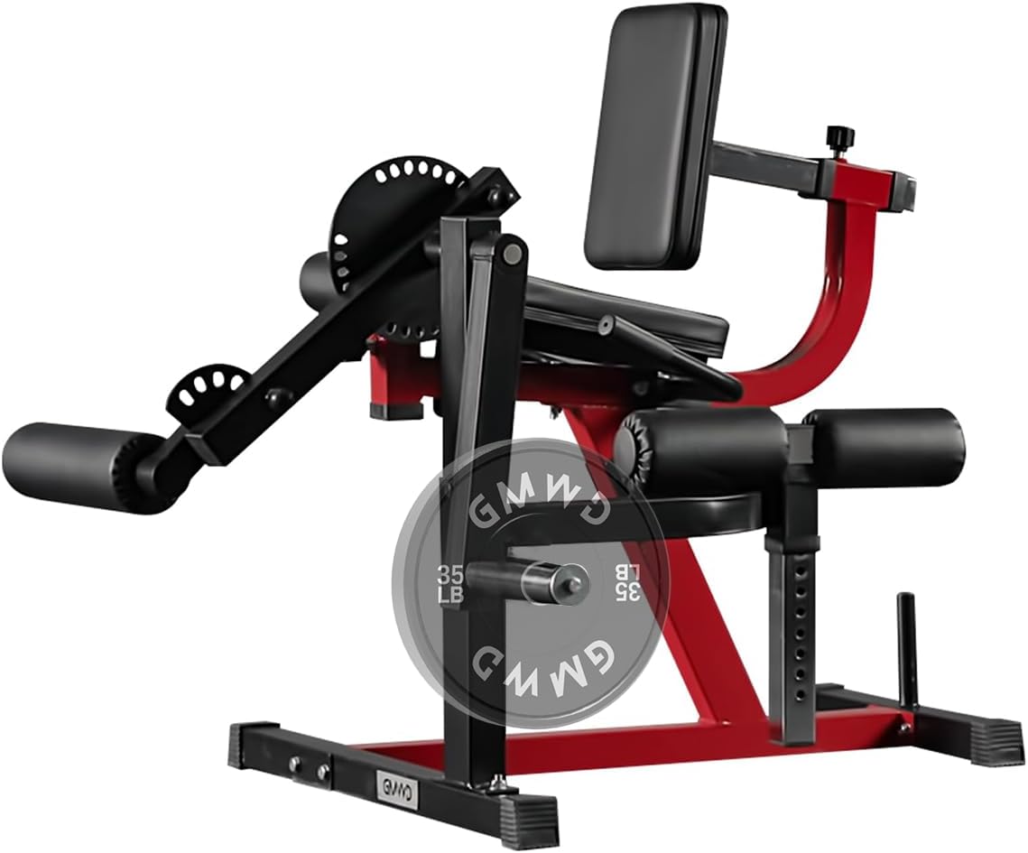 GMWD Leg Extension and Curl Machine, Lower Body Special Leg Machine, Adjustable Leg Exercise Bench with Plate Loaded, Leg Rotary Extension for Thigh, Home Gym Weight Machine