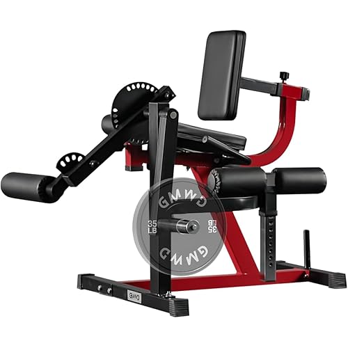 GMWD Leg Extension and Curl Machine, Lower Body Special Leg Machine, Adjustable Leg Exercise Bench with Plate Loaded, Leg Rotary Extension for Thigh, Home Gym Weight Machine
