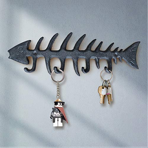 Wallcharmers Large Fish Bone Key, Leash, & Towel Holder | Nautical Home & Wall Decor - Image 6