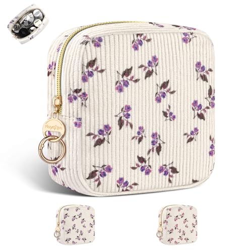 Pochette Donna Multifunzione: Pochtte portatrucchi offre spazio sufficiente per la cura della pelle come rossetto, lozione, struccante, fondotinta, correttore, sanitario, ombretto e cipria. La trousse da borsetta ragazza donna per trucco può essere utilizzata come borsa da toilette, mini borsa porta trucchi, portagioie, portamonete donna, mini beauty case da viaggio