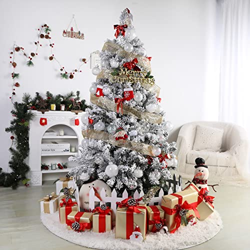 Shareconn 60Mm/2.36" Clear Christmas Balls Ornaments,24Pcs Shatterproof Plastic Decorative Baubles For Xmas Tree Decor Holiday Party Wedding Decoration，White #TOP5