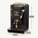 FABER COFFEE MACHINES PRO Total Deluxe Brass Coffee Maker, 44 mm Ese Paper (Black) - 4