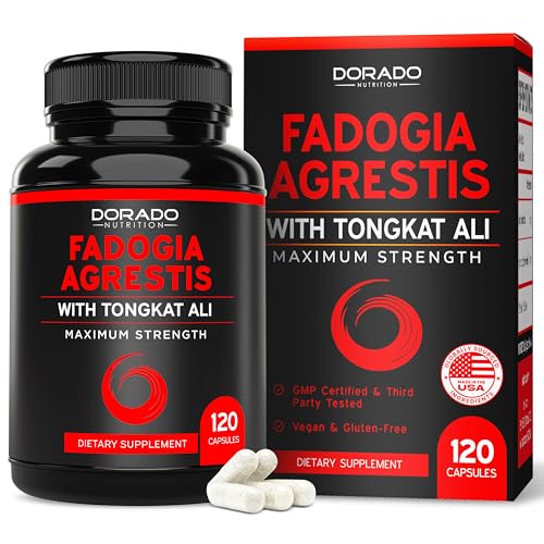 Fadogia Agrestis and Tongkat Ali Supplement Performance Blend - (120 Capsules) - Maximum Strength - Drive Athletic Performance & Muscle Mass - Gluten Free Non-GMO Vegan Capsules - USA Made