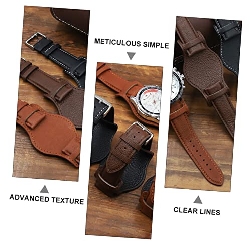 1pc Vintage Tray Watch Wristband Classic Leather Watch Band Replacement Band2
