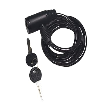 VENEKETY Anti-Theft Multipurpose Heavy Duty Steel Cable Helmet Safety Lock with 2 Keys for Bike, Bicycle & Cycle ( Black )