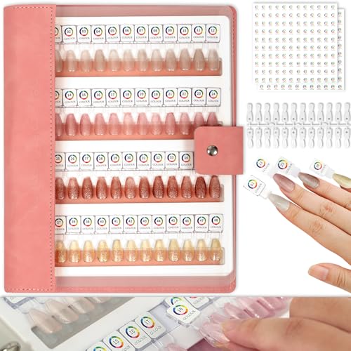 Livre de 96 couleurs magnétiques pour ongles nuancier affichage rose