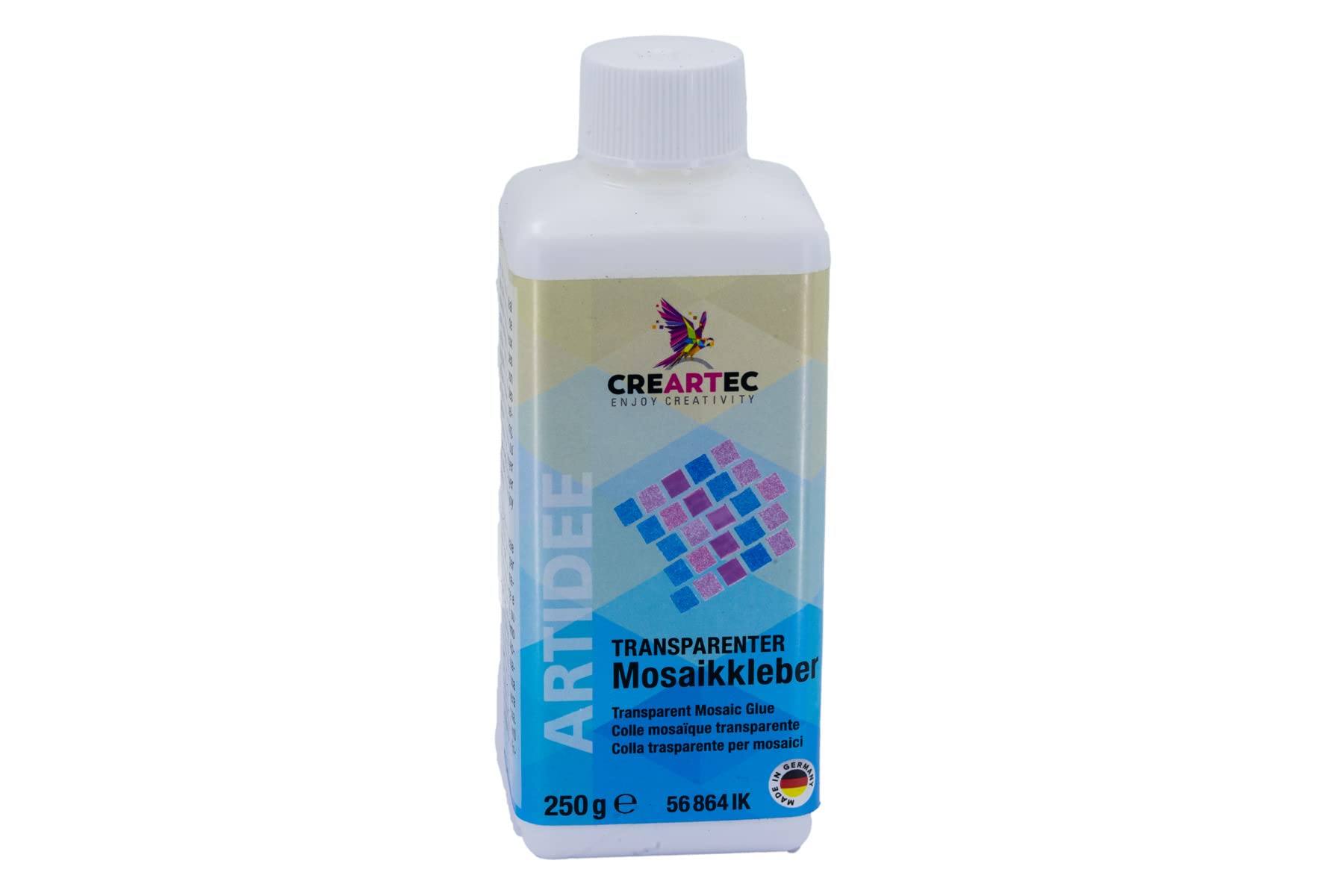 Creartec - Pegamento transparente para mosaicos, para superficies no absorbentes, 250 g, fabricado en Alemania