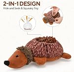 LIFLIX 2 in1 Jouet interactif pour chien de hedgehog, Jouet de snuffle pour chien en peluche, Jouets d'enrichissement pour petit chien